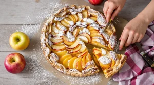 Avec 3 pommes et une pâte, cette tarte de grand-mère maison fait toujours l’unanimité au goûter