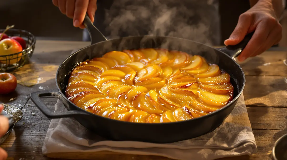 Ce gâteau aux pommes à la poêle devient vite votre dessert fétiche, ultra facile et rapide Ce gâteau aux pommes à la poêle devient vite votre dessert fétiche, ultra facile et rapide