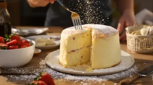 Cousin du gâteau au yaourt, ce gâteau à la faisselle de Laurent Mariotte est encore plus moelleux