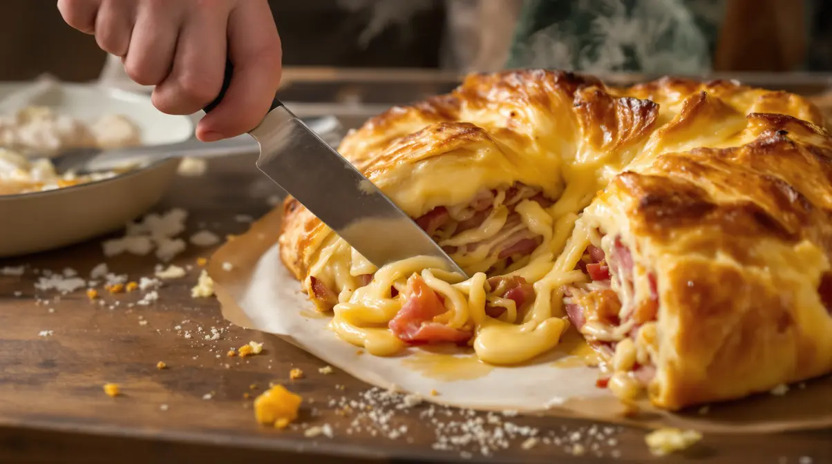 Mon feuilleté camembert-jambon-oignons : la recette « riche mais tellement bonne » qu’on me réclame Mon feuilleté camembert-jambon-oignons : la recette « riche mais tellement bonne » qu’on me réclame